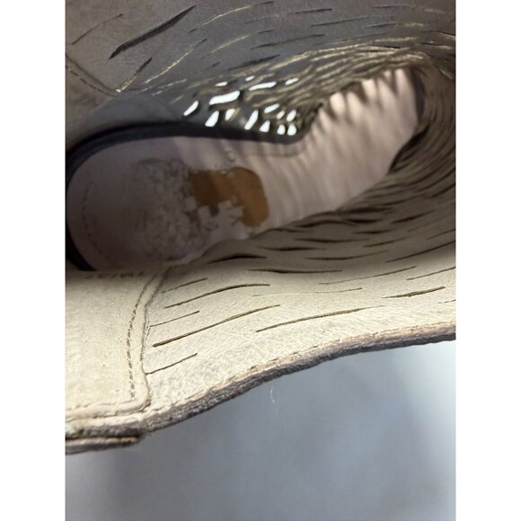 Vince Camuto Krandi Womens Size 7M Brownish Gray Laser Cut Heeled Booties - Picture 12 of 12